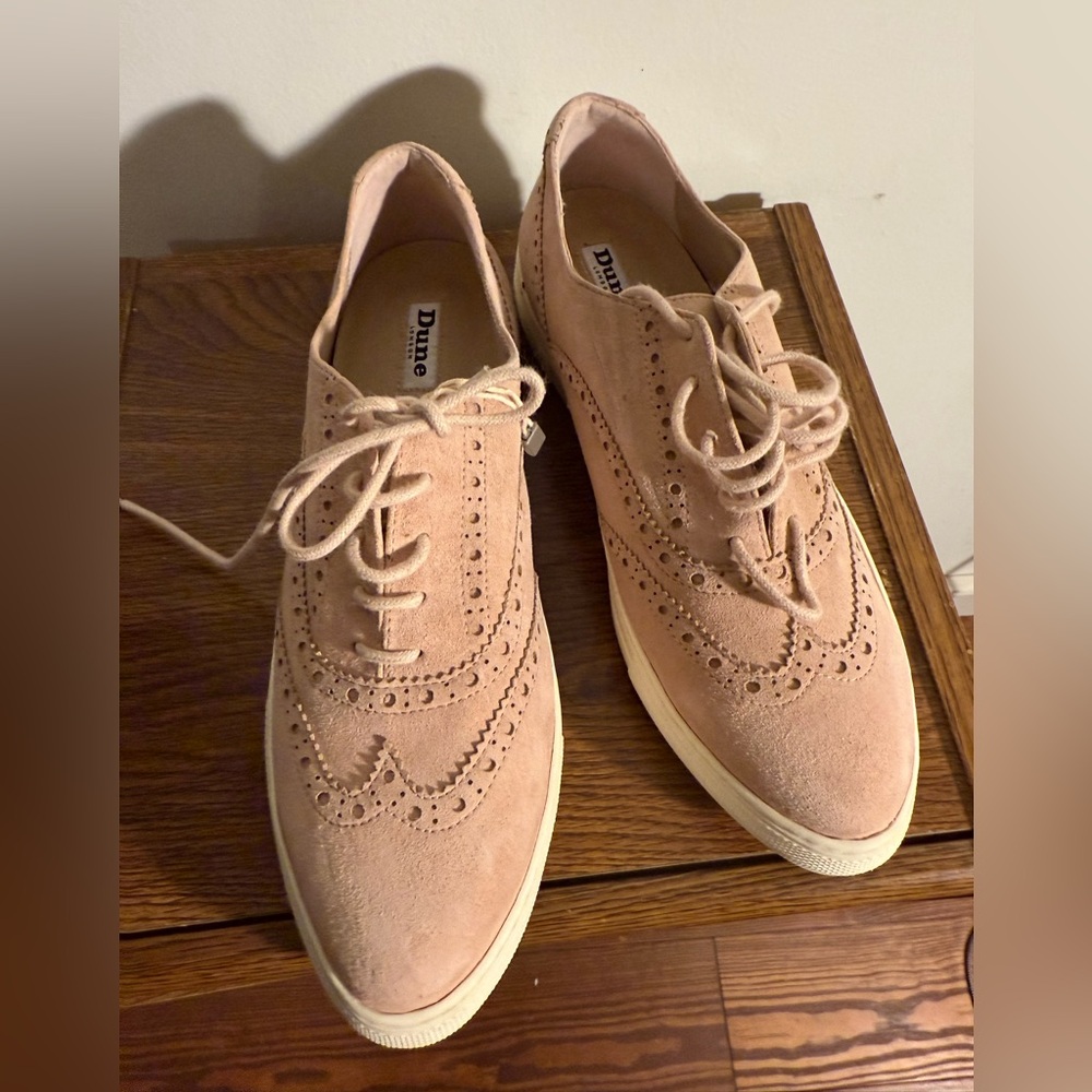 Dune London Women's Blush Pink Elayna Oxford Trainers Size 7